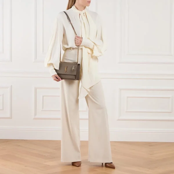 Saint Laurent Sunset Crossbody Bag Leather Light Brown - Bild 5