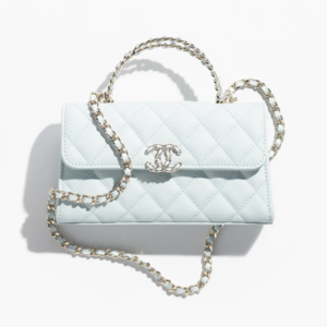 Chanel Telefon-Pochette mit Patte und Kette