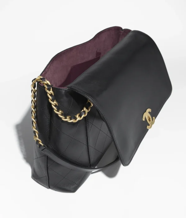 Chanel Maxi-Handtasche mit Patte und Griff - Bild 3