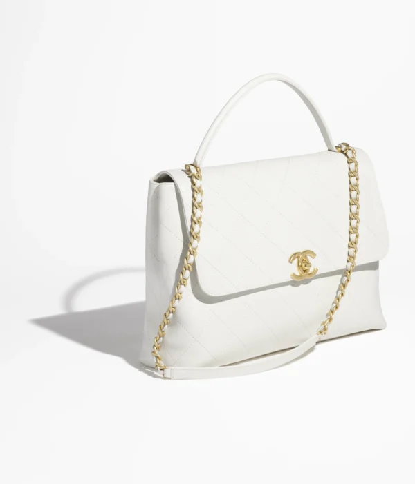 Chanel Maxi-Handtasche mit Patte und Griff - Bild 2