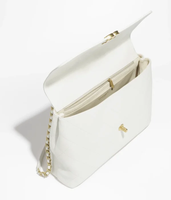 Chanel Maxi-Handtasche mit Patte und Griff - Bild 3