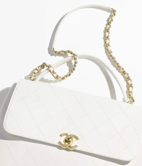 Chanel Maxi-Handtasche mit Patte und Griff - Bild 4
